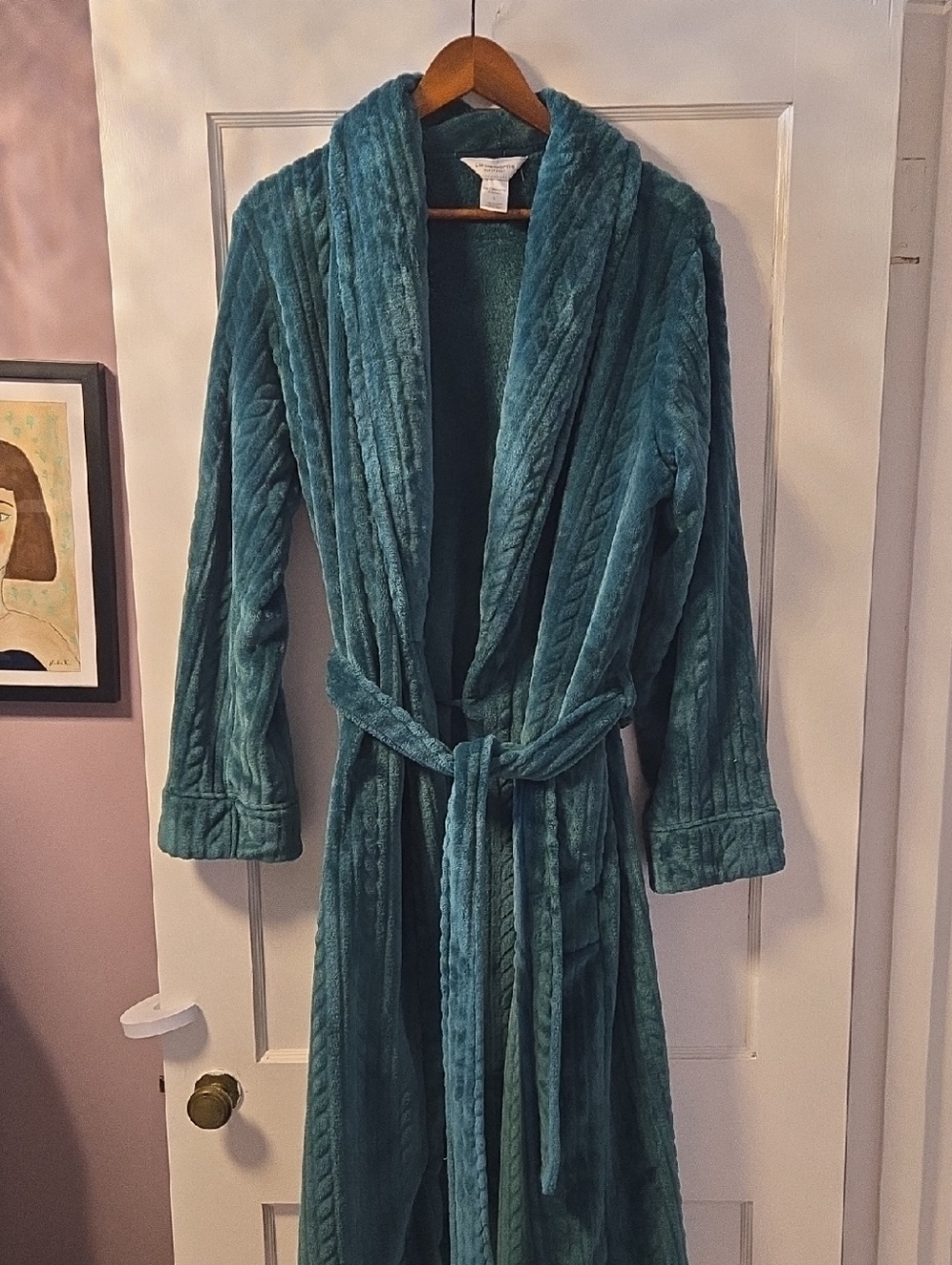 Liz Claiborne Emerald Green Plush Sleepwear Robe